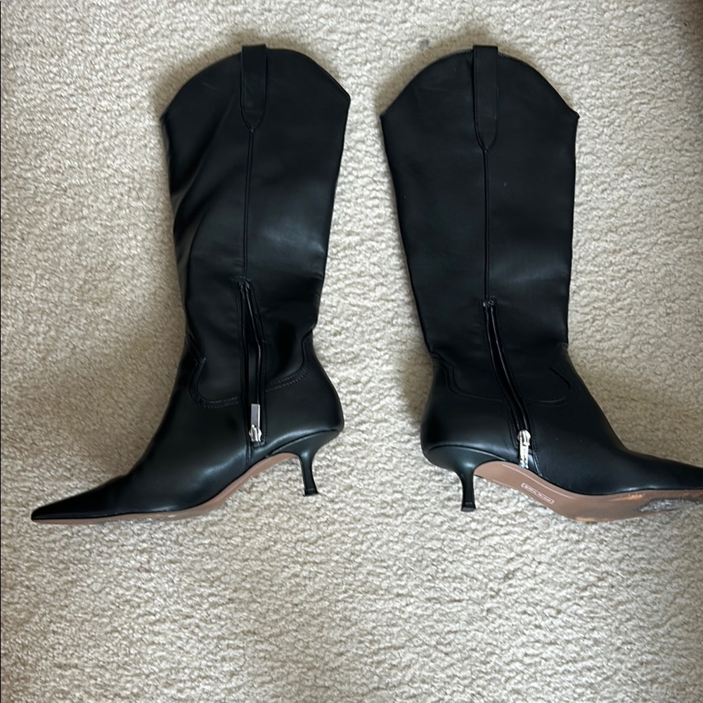 Steve Madden Britt knee high  Black Heeled Boots Sleek Design